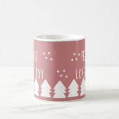Mug Peace Loy Script Soft Pink Christmas Café (Centre)
