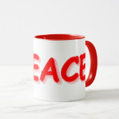 Mug "#PEACE" Mignonne Conception. Commandez dès mainte (Devant droit)