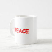 Mug "#PEACE" Mignonne Conception. Commandez dès mainte (Devant gauche)