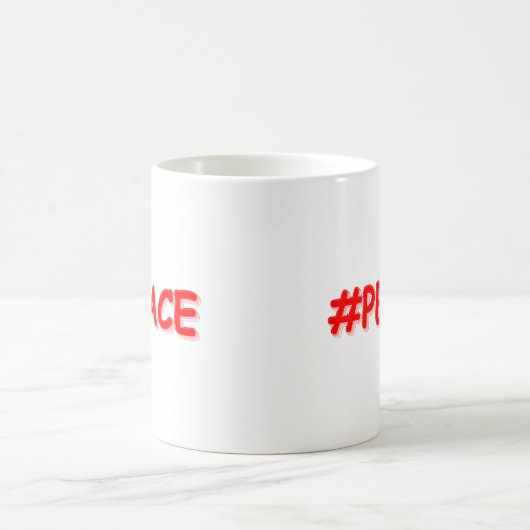 Mug "#PEACE" Mignonne Conception. Commandez dès mainte (Centre)