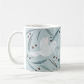 Mug Peace on Earth White Dove Light Blue Holiday (Gauche)