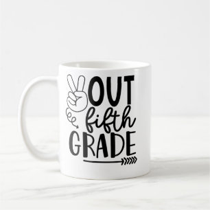 Mug Peace Out 5e année Dernière journée de l'école