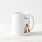 Mug Peace Over Pain — Minimal Brown Healing Quote (Devant droit)