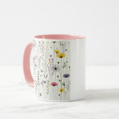 Mug Peaceful Dove Art Mug, Floral Bird Design, Café (Devant gauche)