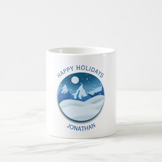 Mug Peaceful Frosted Landscape Custom (Centre)
