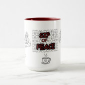 MUG PEACEFUL MOMENT TWO-TONE MAROON&WHITE CERAMIC (Centre)