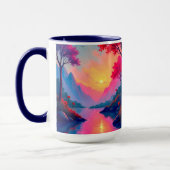 Mug Peaceful Sunset Mountains Fantasy Landscape (Gauche)