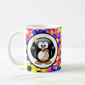 Mug Peach Awareness Ribbon Penguin (Gauche)