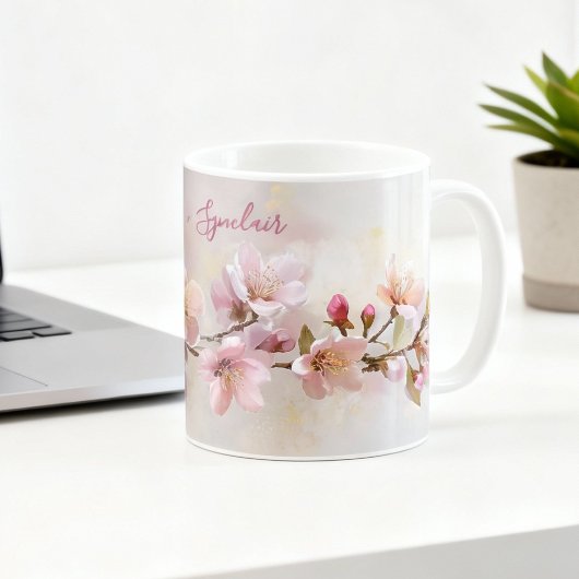 Mug Peach Blossom Spring Floral Teacher Appreciation