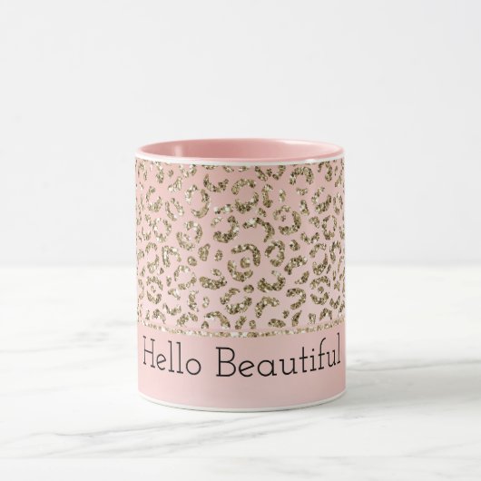 Mug Peach Blush Parties scintillant rose Empreinte de (Centre)