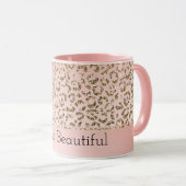 Mug Peach Blush Parties scintillant rose Empreinte de (Devant droit)