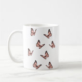 Mug Peach Butterflies (Gauche)