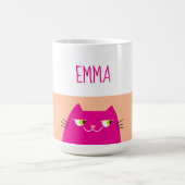 Mug Peach Fuzz Pink Kawaii Chat (Centre)