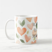 Mug Peach Hearts Dreams Sea Turtle (Gauche)