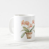 Mug Peach Orchid Flowers (Devant gauche)