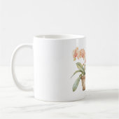 Mug Peach Orchid Flowers (Gauche)