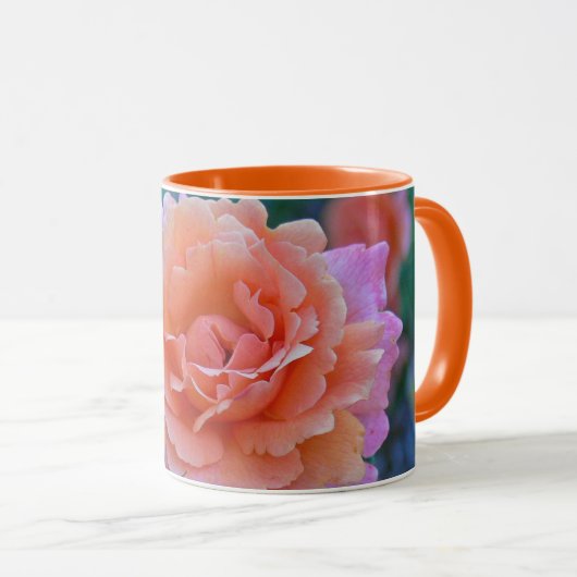 MUG "PEACH & PINK ROSE" (Devant droit)