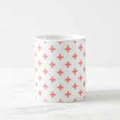 Mug Peach polka croise sur blanc (Centre)