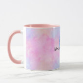 Mug Peach rose violet licorne (Gauche)