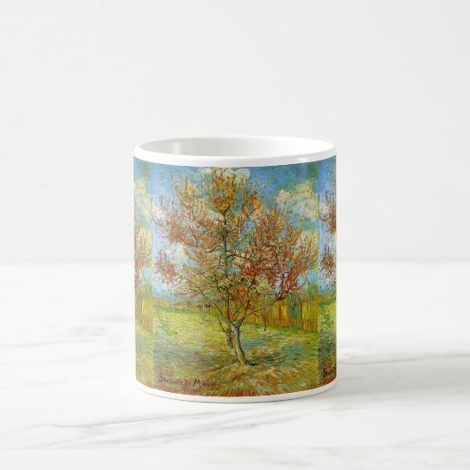 Mug Peach Tree rose en fleurs par Vincent van Gogh (Centre)