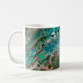 Mug Peach & Turquoise Acrylic pour Abstract (Gauche)