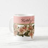 Mug Peach Vintage Orchid Botanogramme (Devant gauche)