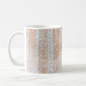 Mug Peach White Stripes Sparkle (Gauche)