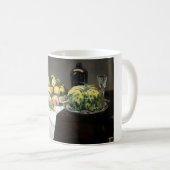 Mug Peaches au citron de la vie morte par Manet Impres (Devant droit)