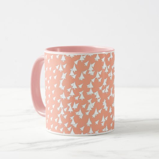 Mug Peachy Pink White Trees Combo (Devant gauche)