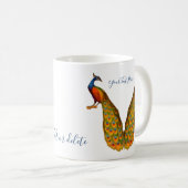 Mug Peacock Art personnalisé (Devant droit)