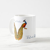 Mug Peacock Art personnalisé (Devant gauche)