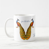 Mug Peacock Art personnalisé (Gauche)