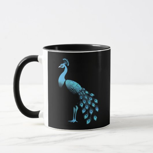 Mug Peacock bleu (Gauche)