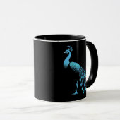 Mug Peacock bleu (Devant droit)