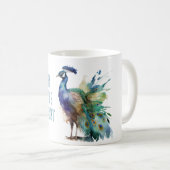 Mug Peacock bleu vert (Devant droit)