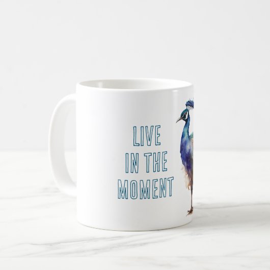Mug Peacock bleu vert (Devant gauche)