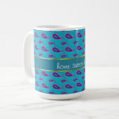 Mug Peacock Blue Paisley (Devant gauche)