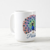 Mug Peacock coloré personnalisé (Devant gauche)