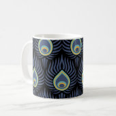 Mug Peacock Feather : Motif élégant. (Devant gauche)