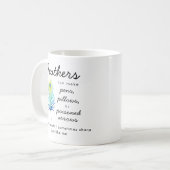 Mug Peacock Feather Sassy Motivational Quote (Devant gauche)