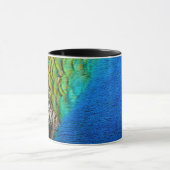 Mug Peacock Feathers IV Colorful Abstrait Nature (Centre)