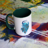 Mug Peacock Feathers Teal Peacocks       
