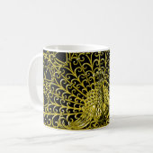 Mug Peacock Gold Art Nouveau (Devant gauche)