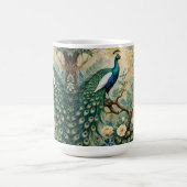 Mug Peacock Golden Turquoise Floral Jungle (Centre)