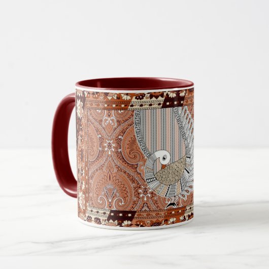 Mug Peacock indien traditionnel (Devant gauche)