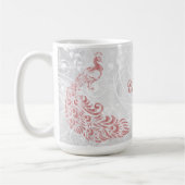 Mug Peacock rose Personnalisé (Gauche)