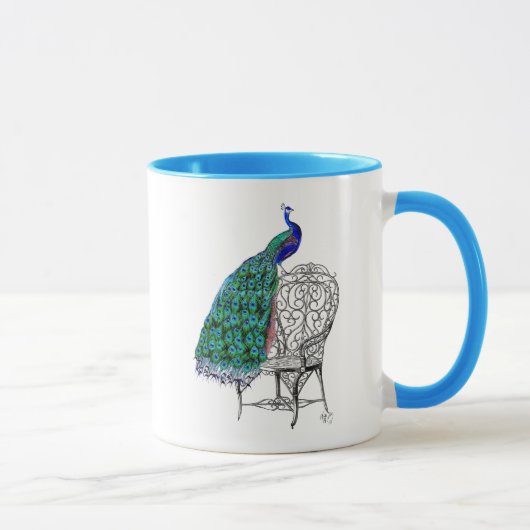 Mug Peacock sur la chaise (Droite)