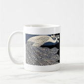 Mug Peacock Vintage Bleu Art Nouveau (Gauche)