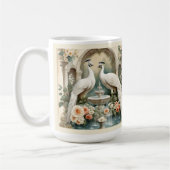 Mug Peacocks blancs à la Fontaine (Gauche)