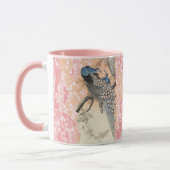 Mug PEACOCKS, ROSE BLANC FLEURS SAKURA Japonais Floral (Gauche)